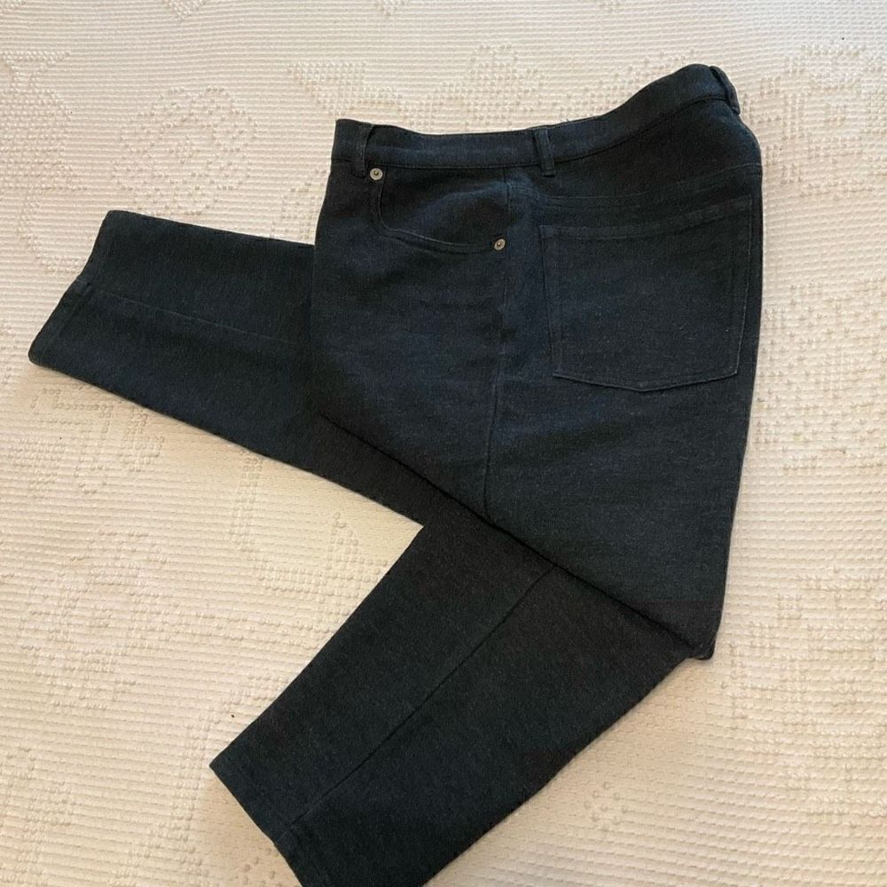 NWOT Lauren Ralph Lauren Charcoal Grey 5 Pocket Pants, 6P. Flannel feel heritage - Picture 4 of 10
